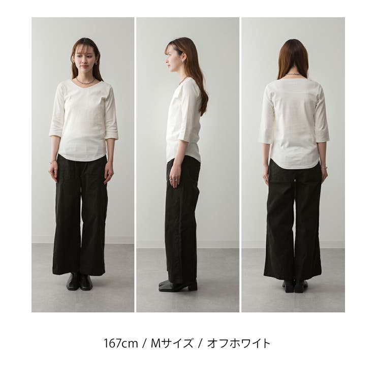 Vネック七分袖 プルオーバー トップス | JungleJalopy | 詳細画像16 