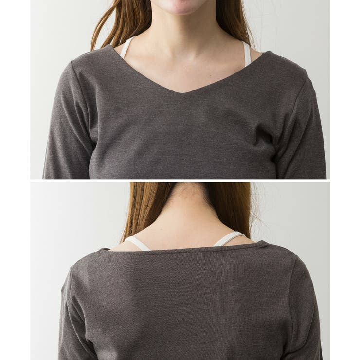 Vネック七分袖 プルオーバー トップス | JungleJalopy | 詳細画像19 