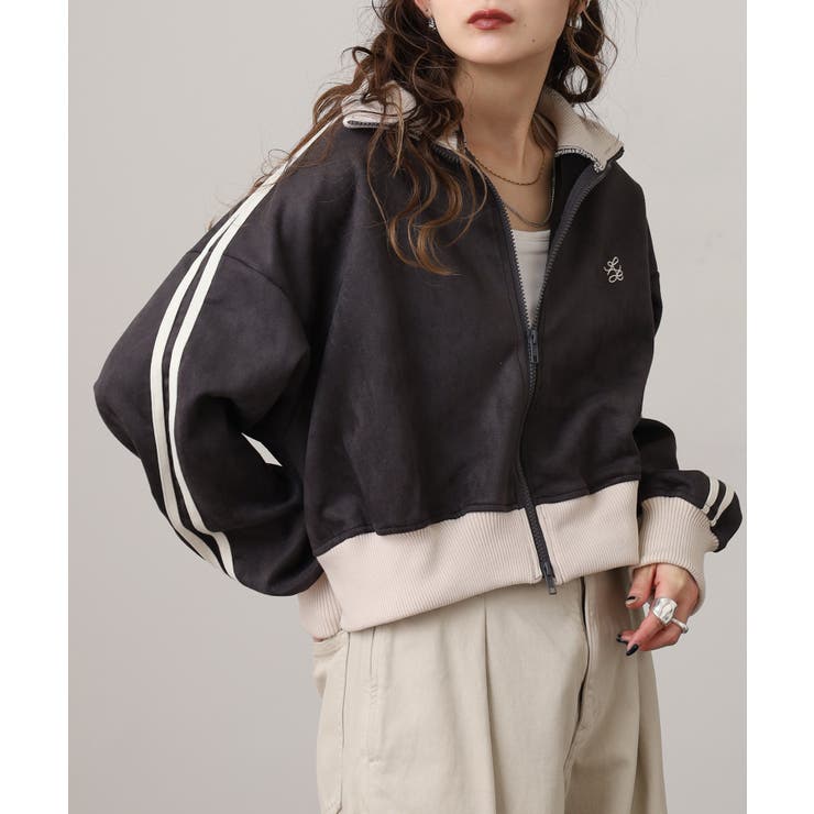 スエードポンチクロップドトラックジャケット レディース | JungleJalopy | 詳細画像4 