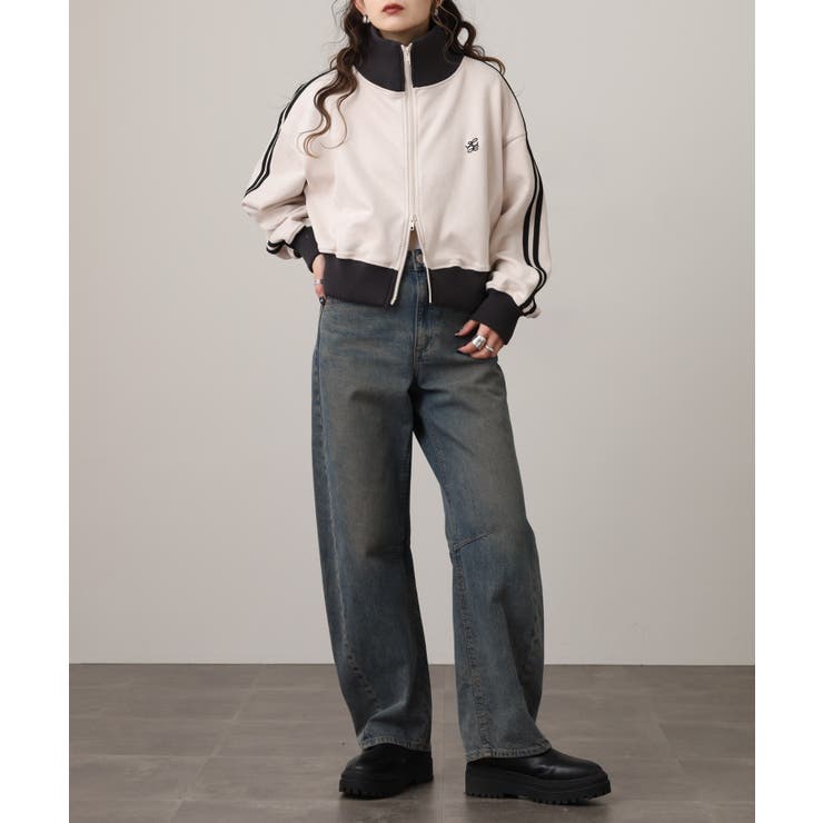 スエードポンチクロップドトラックジャケット レディース | JungleJalopy | 詳細画像8 