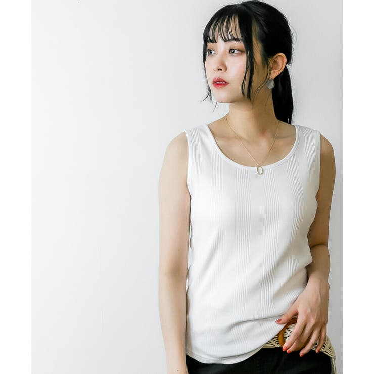 M・L・LL・3L・4L】2WAYランダムリブタンクトップ[品番