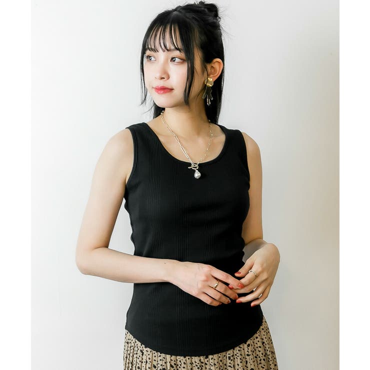 M・L・LL・3L・4L】2WAYランダムリブタンクトップ[品番