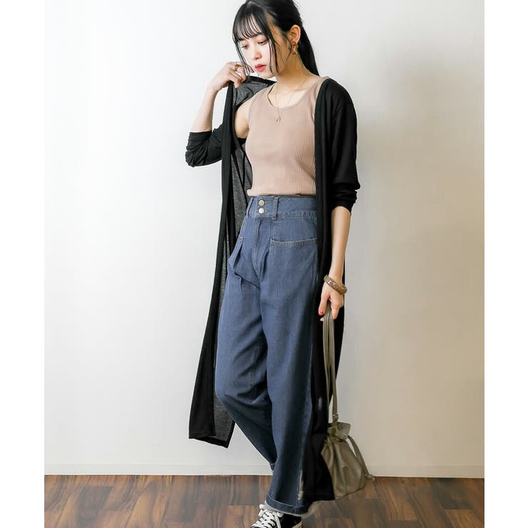 M・L・LL・3L・4L】2WAYランダムリブタンクトップ[品番