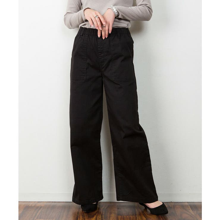 【M・L・LL・3L・4L】ウエストゴムストレッチツイルベイカーパンツ | JungleJalopy | 詳細画像12 