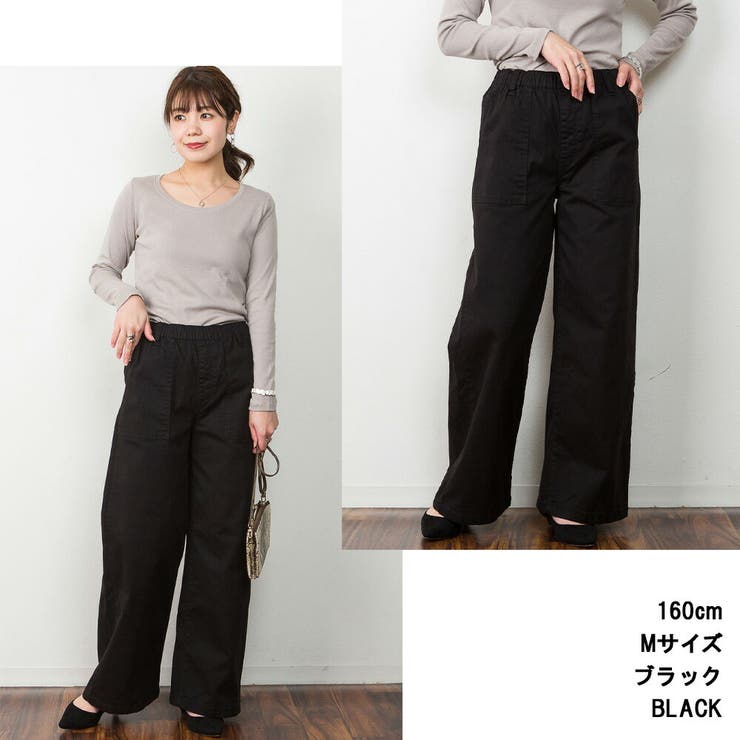 【M・L・LL・3L・4L】ウエストゴムストレッチツイルベイカーパンツ | JungleJalopy | 詳細画像2 