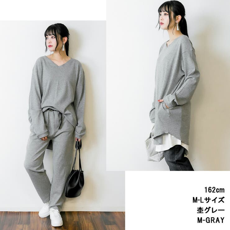M-L・LL-3L・4L-5L】ワッフルワンマイルウェア／セットアップ