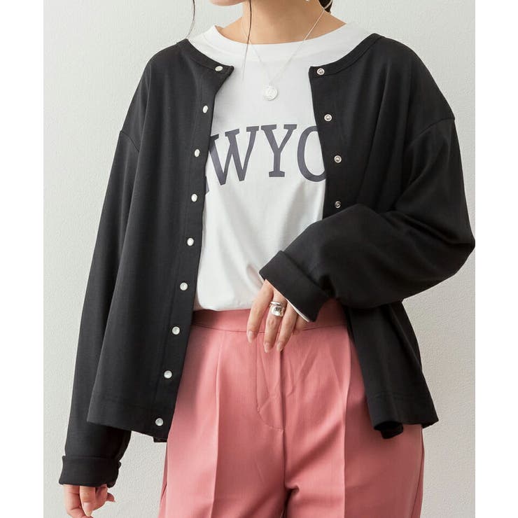 【M-L・LL-3L・4L-5L】パールボタンクルーネックカーディガン | JungleJalopy | 詳細画像4 