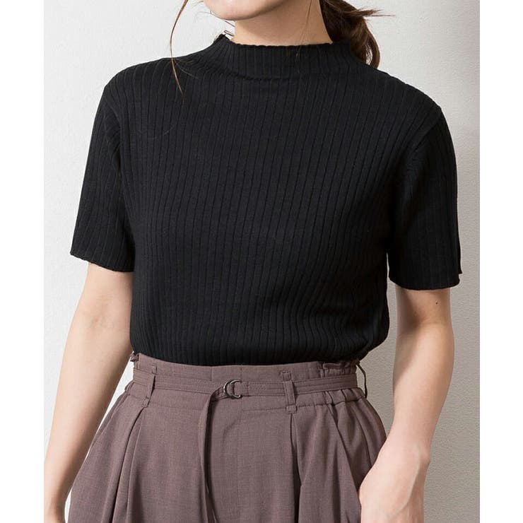 【M-L・LL-3L・4L-5L】プチハイネックハーフスリーブサマーニット | JungleJalopy | 詳細画像10 