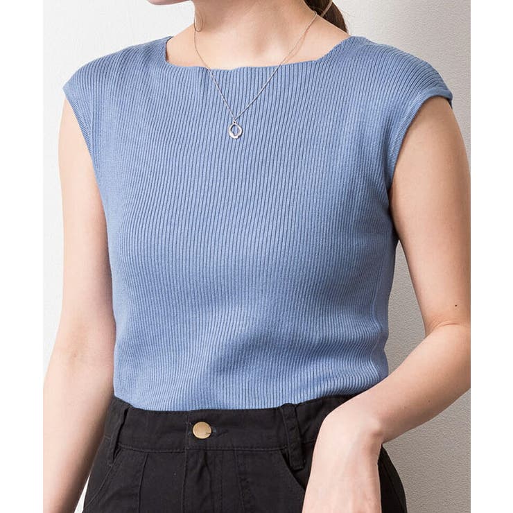 【M-L・LL-3L・4L-5L】ボートネックフレンチスリーブサマーニット | JungleJalopy | 詳細画像12 