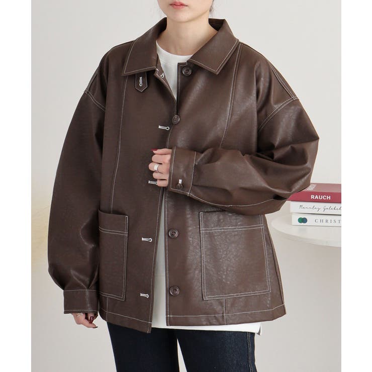 大きいサイズ レディース フェイクレザージャケット | JungleJalopy | 詳細画像7 