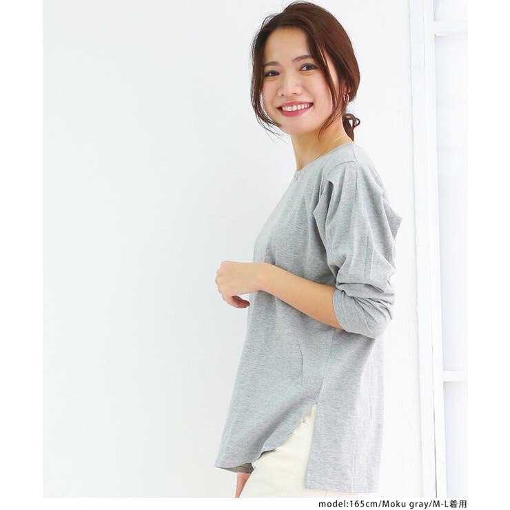 M-L・LL-3L・4L-5L】袖タックロングスリーブカットソー[品番