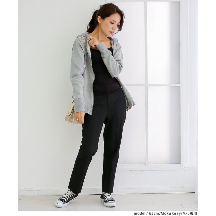 M-L・LL-3L・4L-5L】裏起毛裾フリルパーカー[品番：BEKW0000377