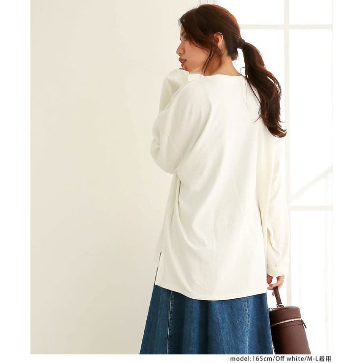やわらかヘビーコットンクルーネックロングTシャツ[品番