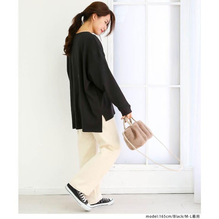 やわらかヘビーコットンクルーネックロングTシャツ[品番