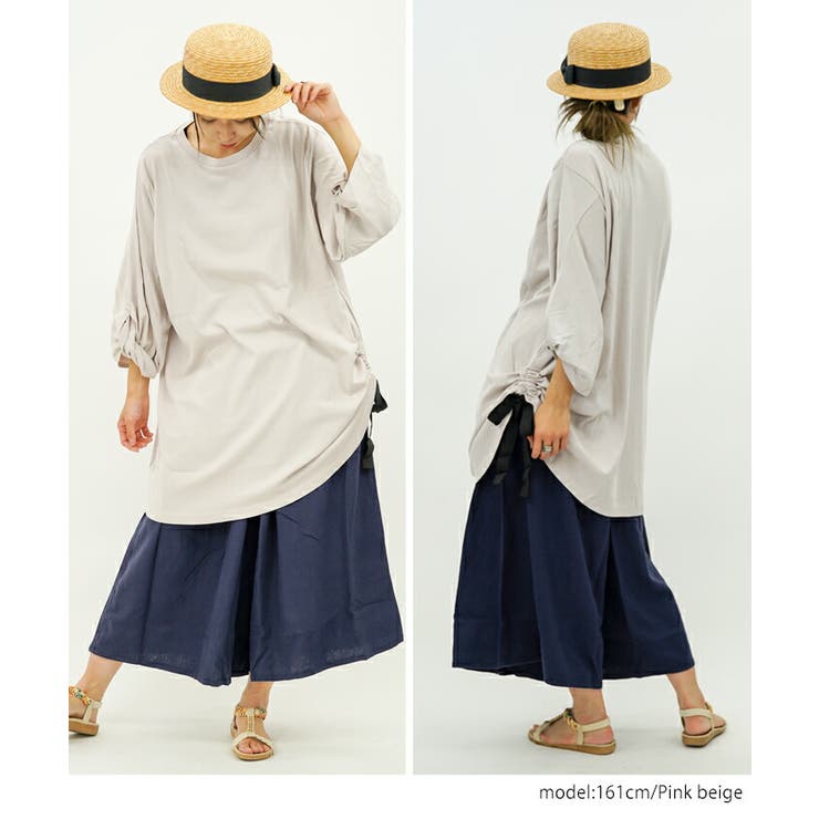 【M-L・LL-3L・4L-5L】袖口ツイストチュニック | JungleJalopy | 詳細画像13 