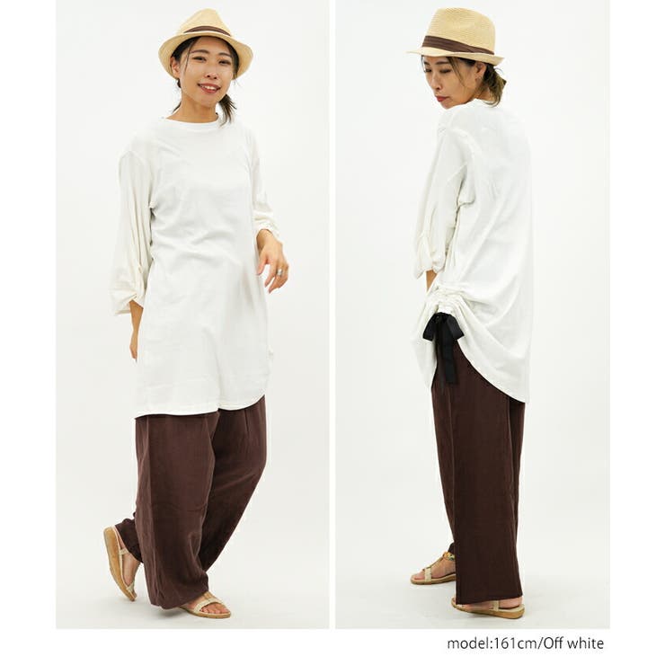 【M-L・LL-3L・4L-5L】袖口ツイストチュニック | JungleJalopy | 詳細画像18 