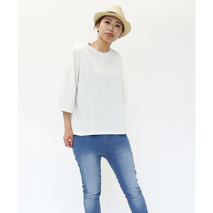 【M-L・LL-3L・4L-5L】バックリボンぽわん袖Tシャツ | JungleJalopy | 詳細画像10 