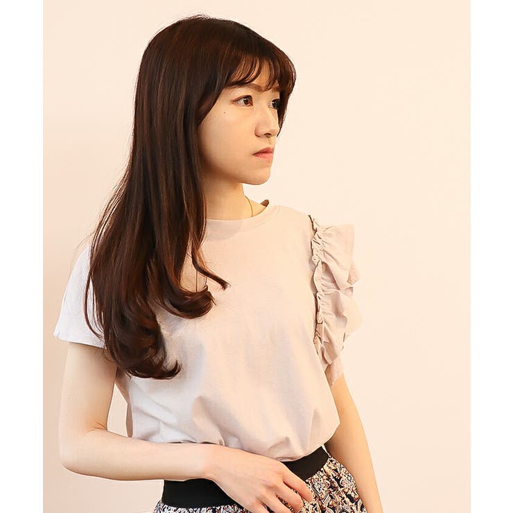 【M-L・LL-3L・4L-5L】片袖フリル デザインカットソー | JungleJalopy | 詳細画像15 