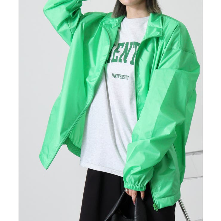 GREEN | ベーシック ブルゾン ナイロン ジャンパー ジャケット 軽量 冬 レディース | JungleJalopy