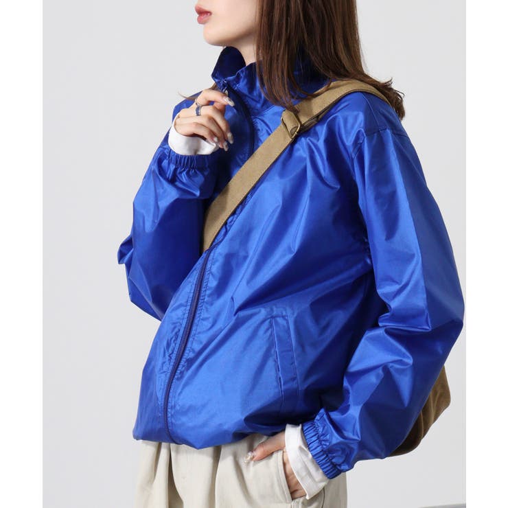 ROYAL-BLUE | ベーシック ブルゾン ナイロン ジャンパー ジャケット 軽量 冬 レディース | JungleJalopy