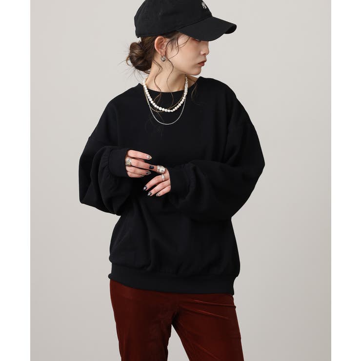 BLACK | 袖ボリューム 裏起毛 スウェット | JungleJalopy