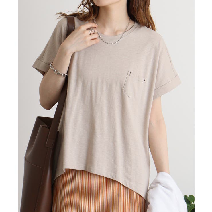 【M L】オーバーサイズポケット付きUネックTee Tシャツ | JungleJalopy | 詳細画像17 