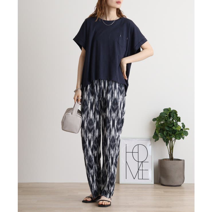 【M L】オーバーサイズポケット付きUネックTee Tシャツ | JungleJalopy | 詳細画像23 