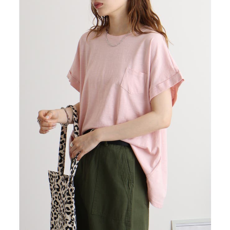 【M L】オーバーサイズポケット付きUネックTee Tシャツ | JungleJalopy | 詳細画像27 