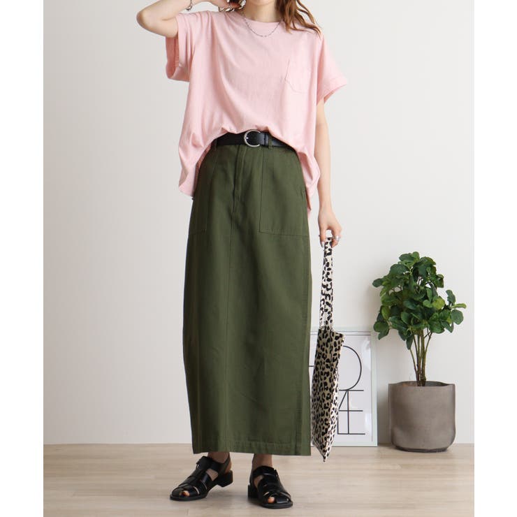 【M L】オーバーサイズポケット付きUネックTee Tシャツ | JungleJalopy | 詳細画像29 