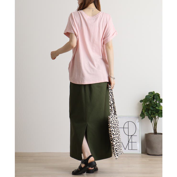 【M L】オーバーサイズポケット付きUネックTee Tシャツ | JungleJalopy | 詳細画像30 