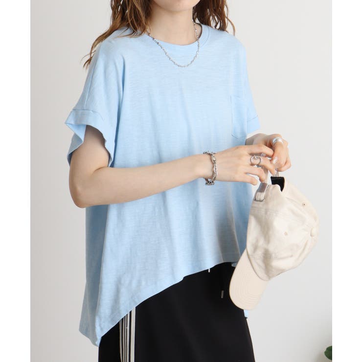 【M L】オーバーサイズポケット付きUネックTee Tシャツ | JungleJalopy | 詳細画像38 