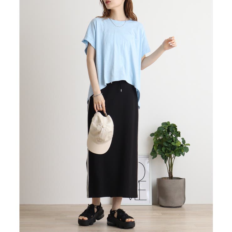 【M L】オーバーサイズポケット付きUネックTee Tシャツ | JungleJalopy | 詳細画像40 