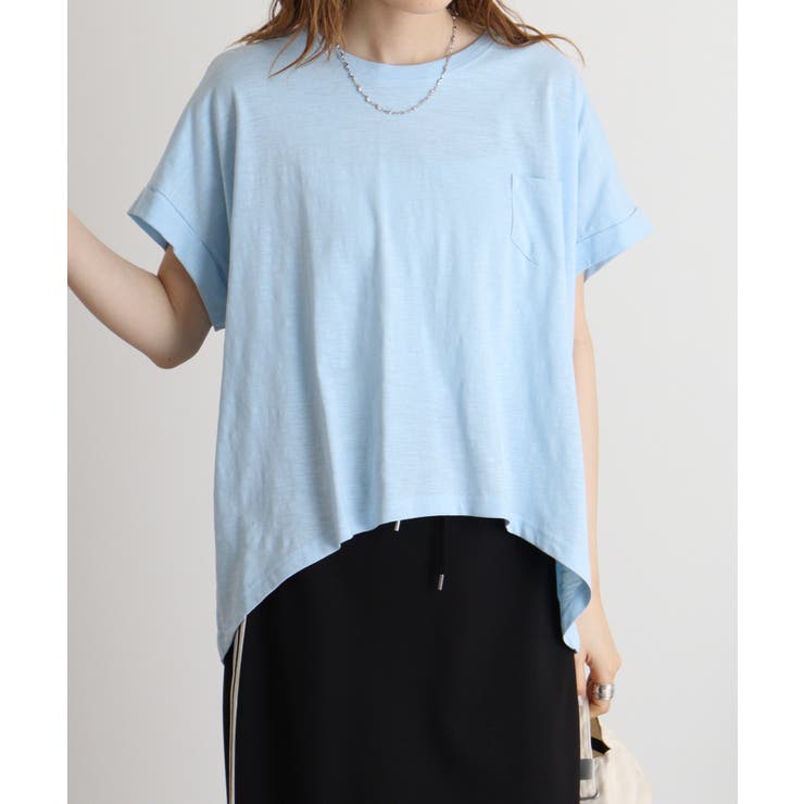 【M L】オーバーサイズポケット付きUネックTee Tシャツ | JungleJalopy | 詳細画像42 