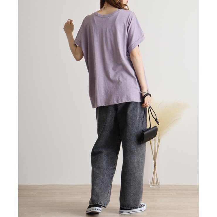 【M L】オーバーサイズポケット付きUネックTee Tシャツ | JungleJalopy | 詳細画像47 