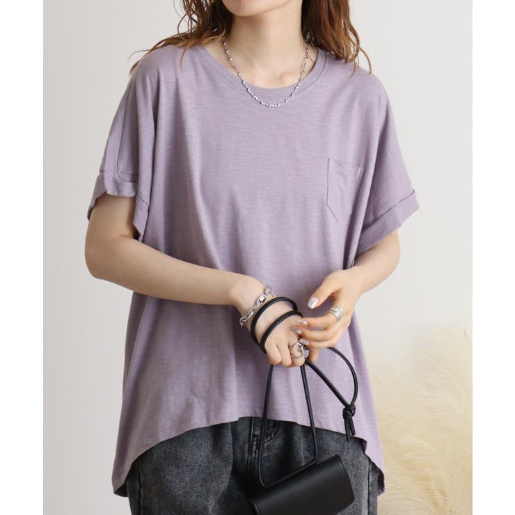 【M L】オーバーサイズポケット付きUネックTee Tシャツ | JungleJalopy | 詳細画像5 