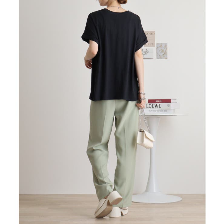 【M L】オーバーサイズポケット付きUネックTee Tシャツ | JungleJalopy | 詳細画像54 