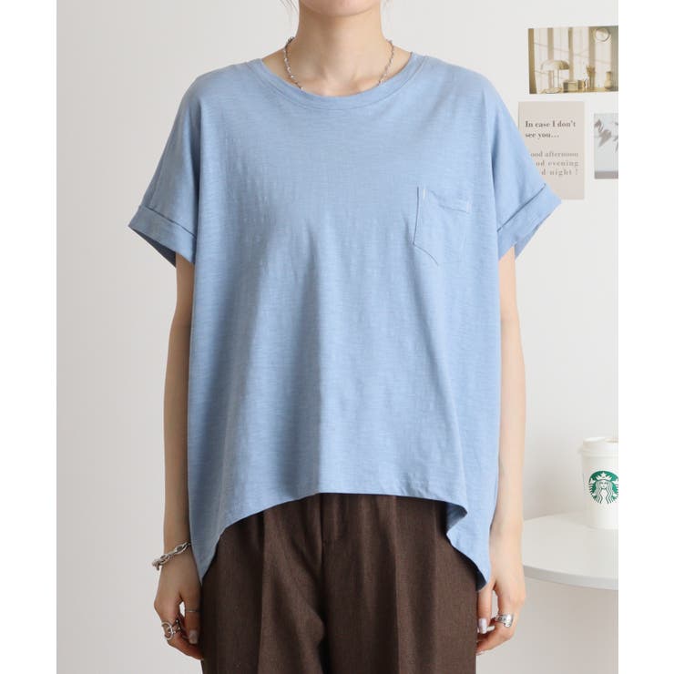 【M L】オーバーサイズポケット付きUネックTee Tシャツ | JungleJalopy | 詳細画像66 