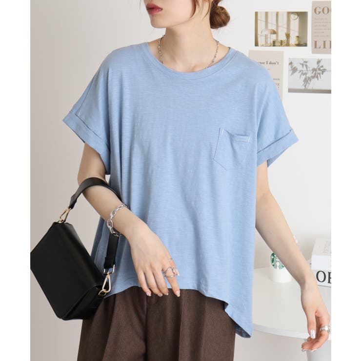 【M L】オーバーサイズポケット付きUネックTee Tシャツ | JungleJalopy | 詳細画像70 