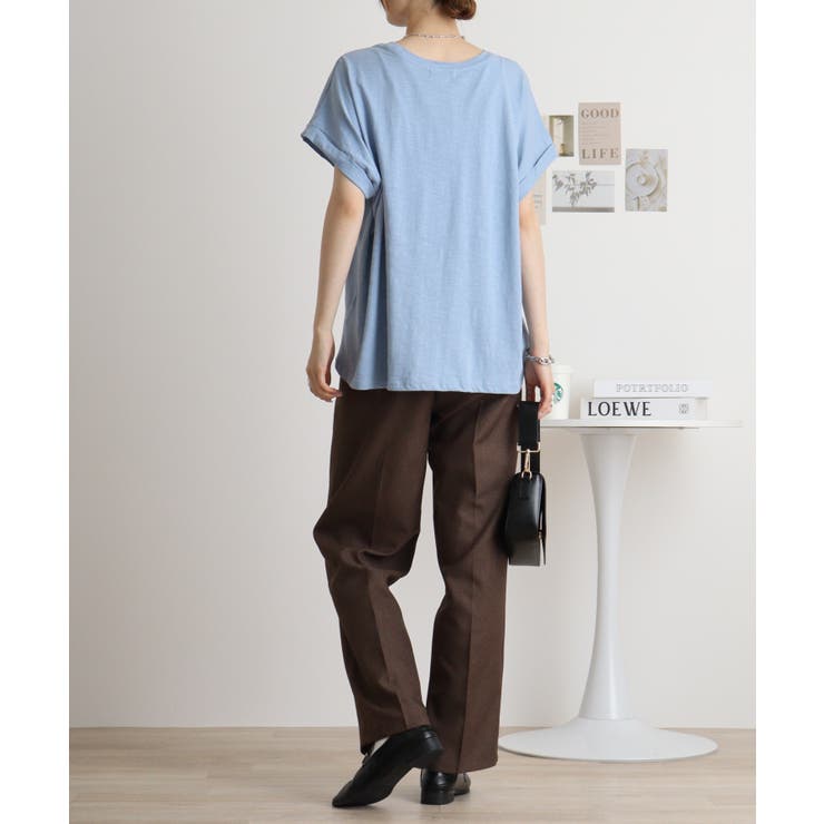 【M L】オーバーサイズポケット付きUネックTee Tシャツ | JungleJalopy | 詳細画像72 