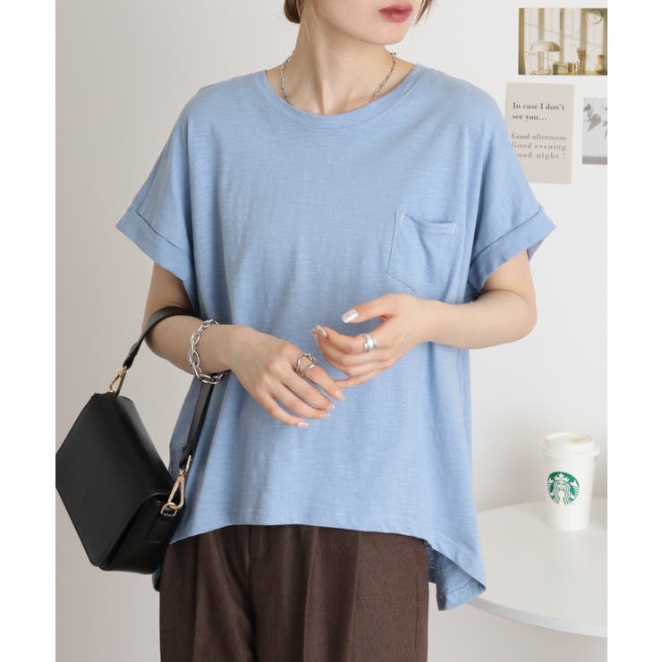 【M L】オーバーサイズポケット付きUネックTee Tシャツ | JungleJalopy | 詳細画像73 