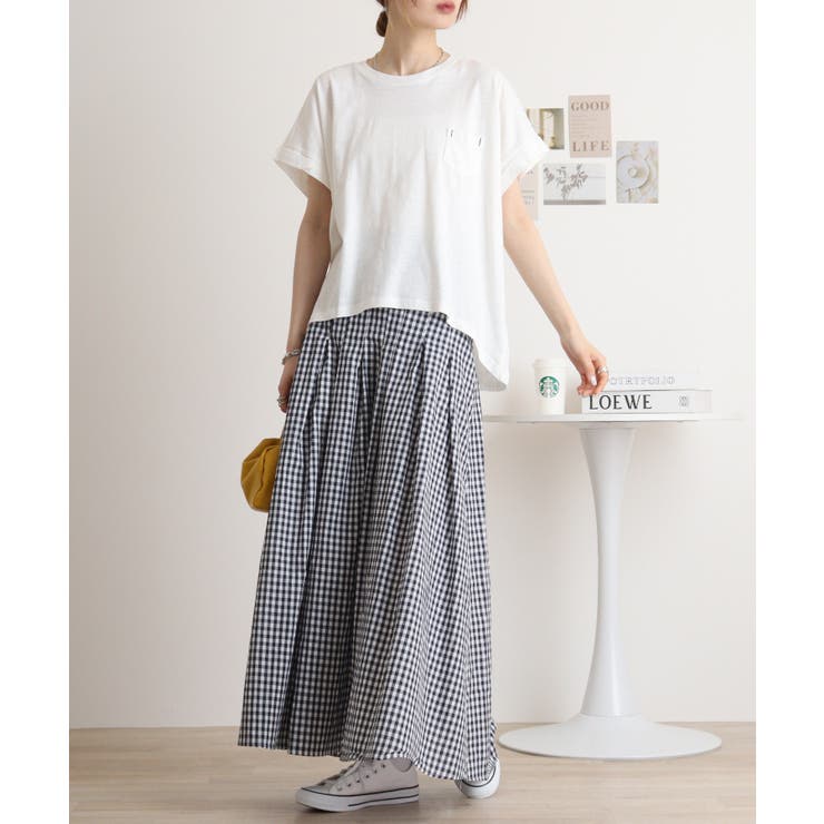 【M L】オーバーサイズポケット付きUネックTee Tシャツ | JungleJalopy | 詳細画像76 