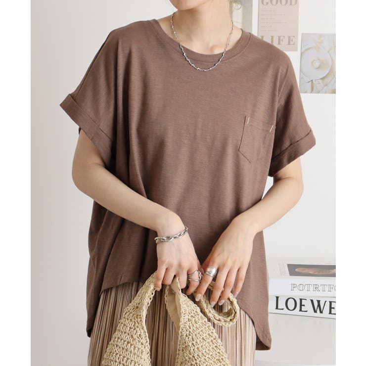 【M L】オーバーサイズポケット付きUネックTee Tシャツ | JungleJalopy | 詳細画像81 