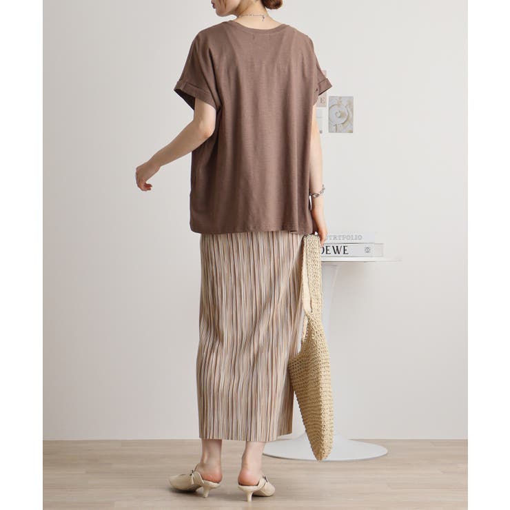 【M L】オーバーサイズポケット付きUネックTee Tシャツ | JungleJalopy | 詳細画像84 