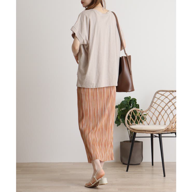 【M L】オーバーサイズポケット付きVネックTee Tシャツ | JungleJalopy | 詳細画像19 