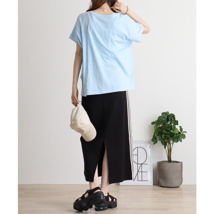 【M L】オーバーサイズポケット付きVネックTee Tシャツ | JungleJalopy | 詳細画像50 