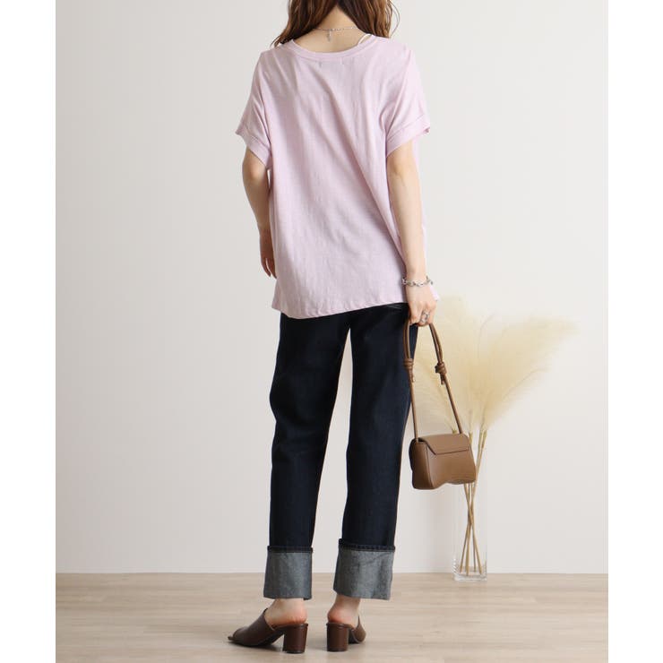 【M L】オーバーサイズポケット付きVネックTee Tシャツ | JungleJalopy | 詳細画像61 