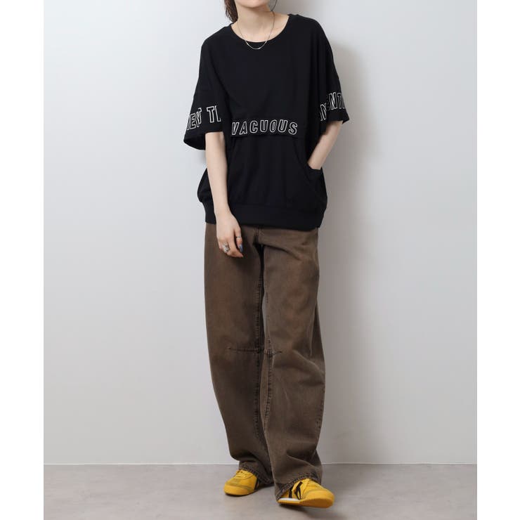 ポケット付きオーバーサイズシルエットロゴプリントTシャツ レディース | JungleJalopy | 詳細画像10 