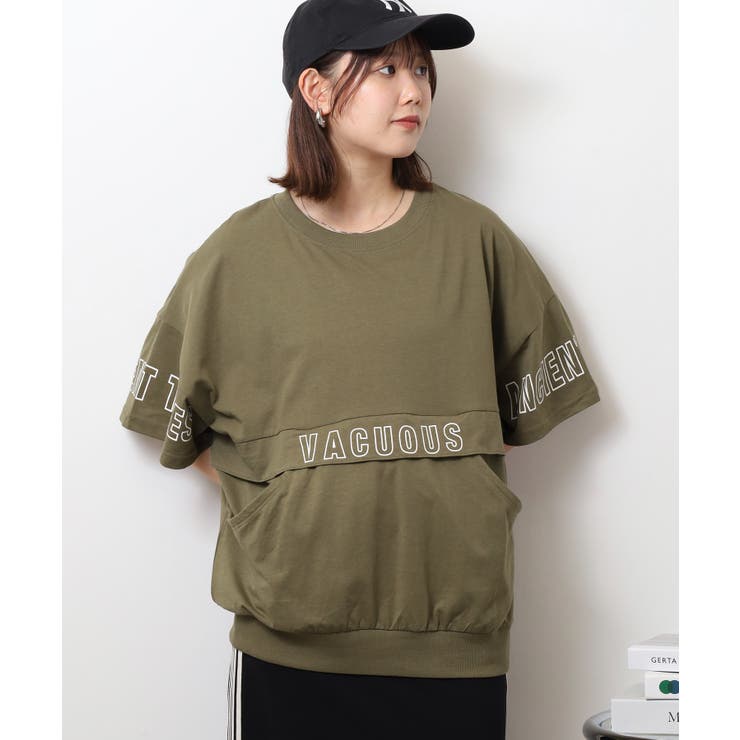 ポケット付きオーバーサイズシルエットロゴプリントTシャツ レディース | JungleJalopy | 詳細画像12 