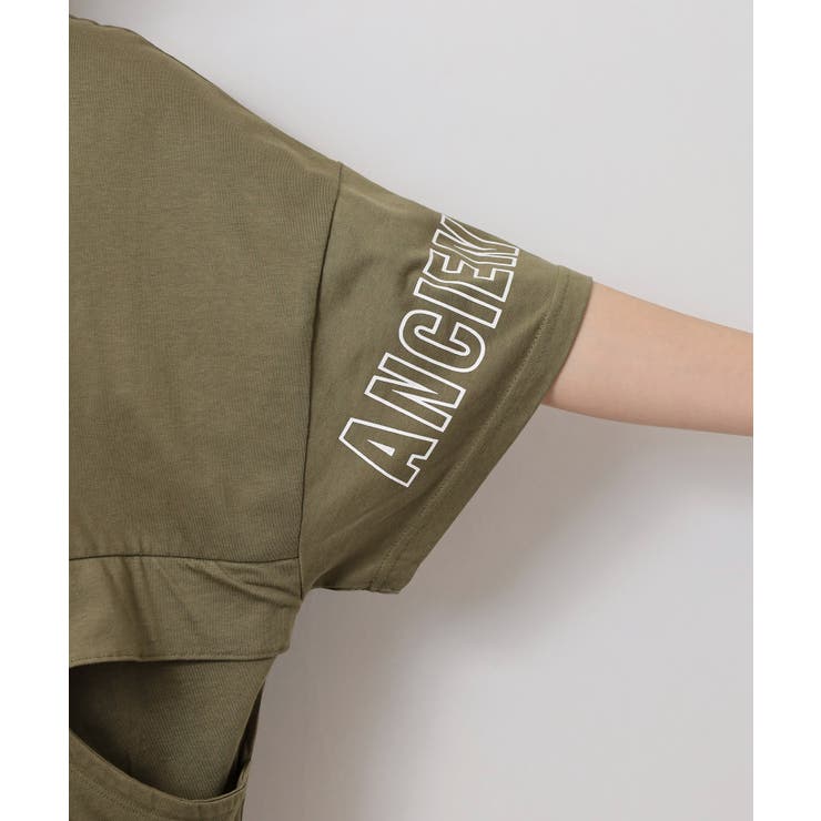 ポケット付きオーバーサイズシルエットロゴプリントTシャツ レディース | JungleJalopy | 詳細画像21 