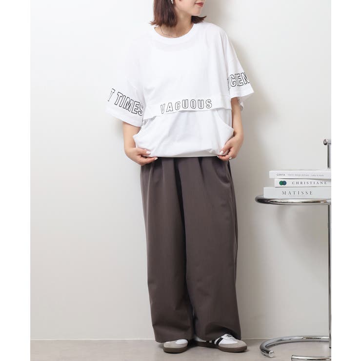 ポケット付きオーバーサイズシルエットロゴプリントTシャツ レディース | JungleJalopy | 詳細画像5 